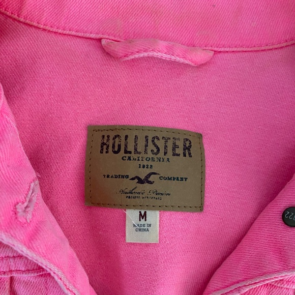 Hot pink Hollister denim jacket - Picture 4 of 5